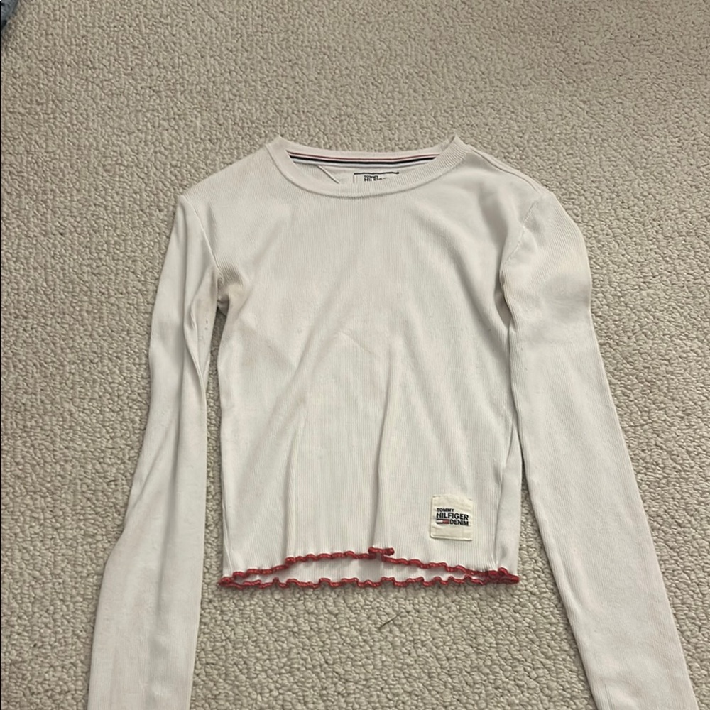 Brandy Melville White Long Sleeve Top